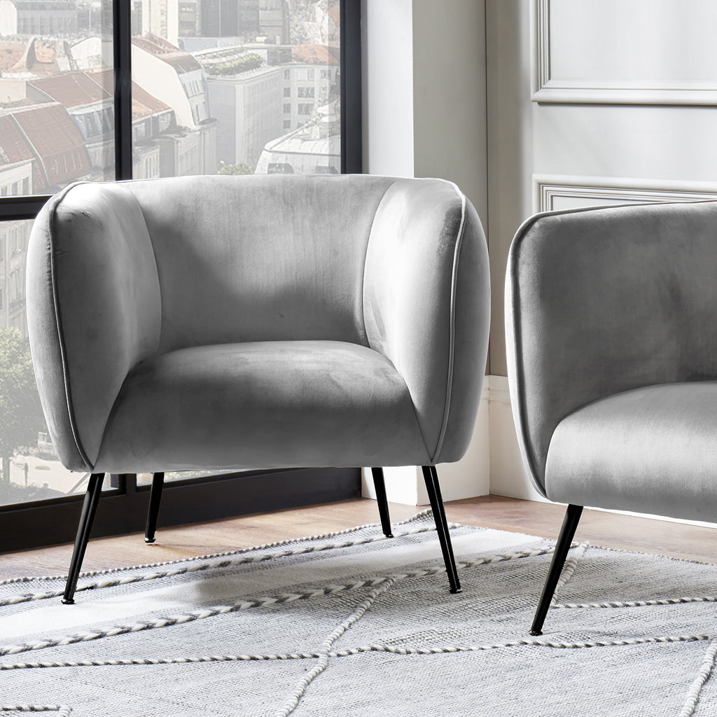Grey Velvet Chair| Seating