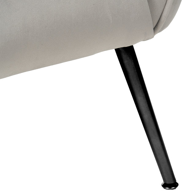 Andrea Dove Grey Velvet Sofa