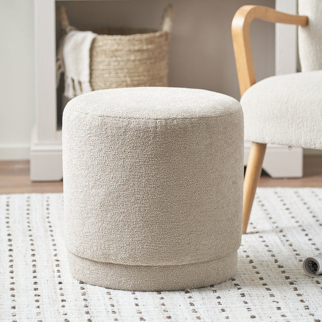 Olbia Taupe Teddy Pouffe