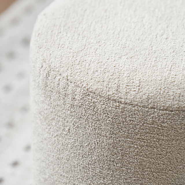 Olbia Taupe Teddy Pouffe