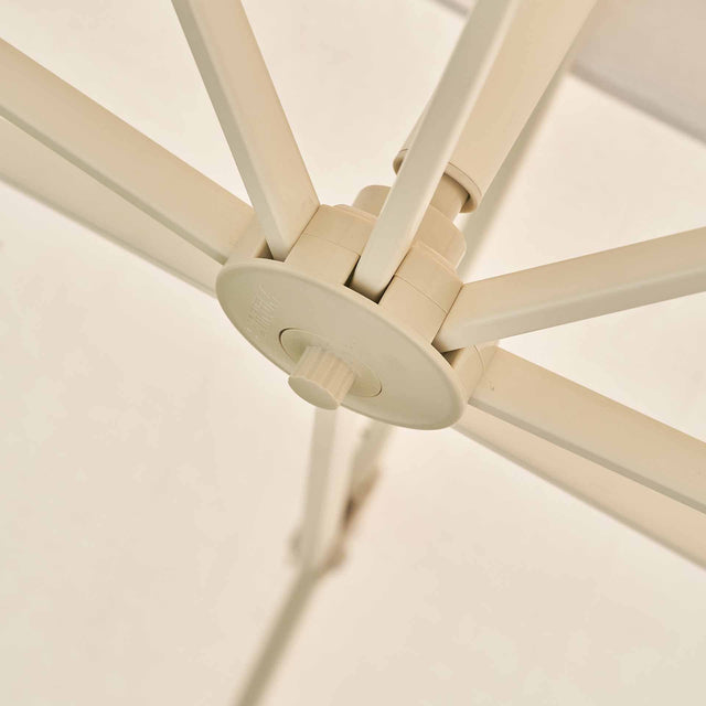 Platinum Challenger Champagne and Sandstone 3m Square Parasol