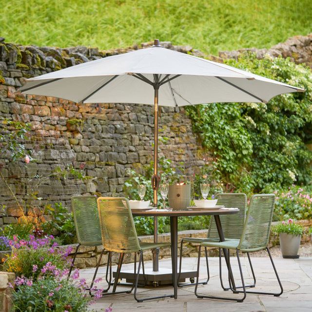 Platinum Glow Defender 3m Round Light Grey Parasol