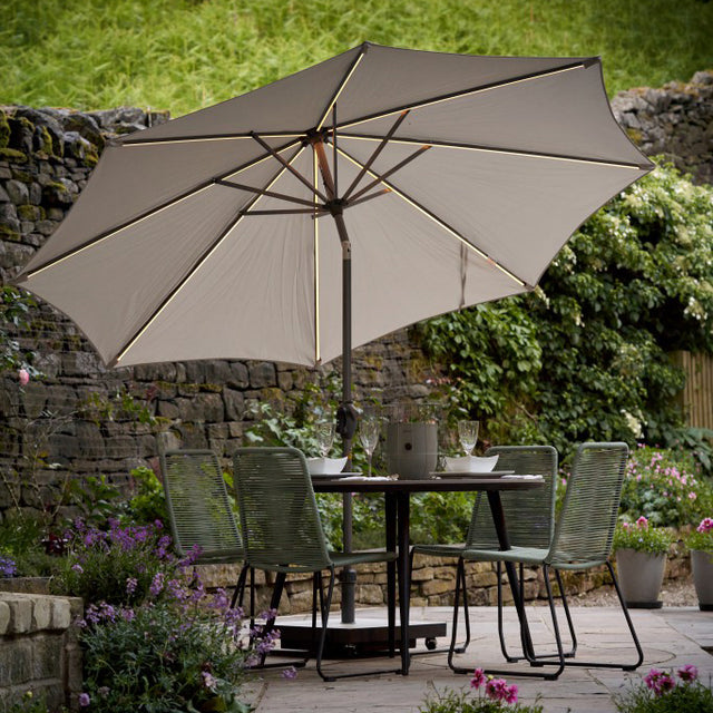 Platinum Glow Defender 3m Round Light Grey Parasol