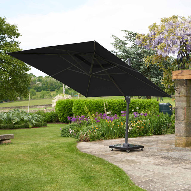 Platinum Challenger Premium Faded Black 3.5 x 2.6m Rectangular Parasol