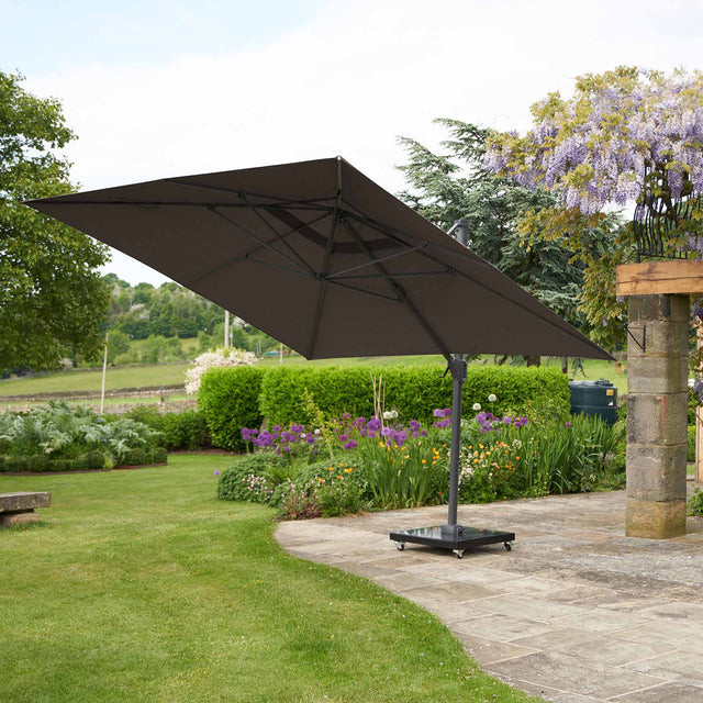 Platinum Challenger Premium Havana Taupe 3.5 x 2.6m Rectangular Parasol