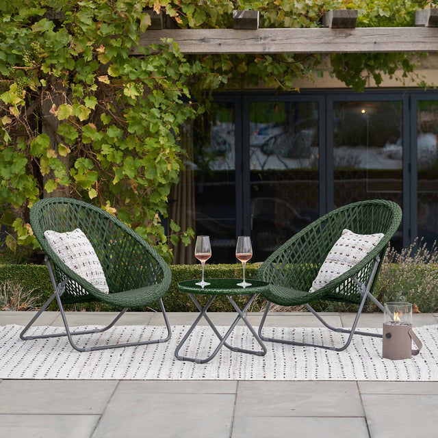 Evia Green Foldable Garden Chair Set