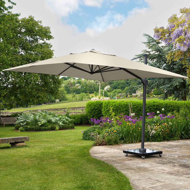 Platinum Challenger T2 Champagne 3.5m Rectangular Parasol