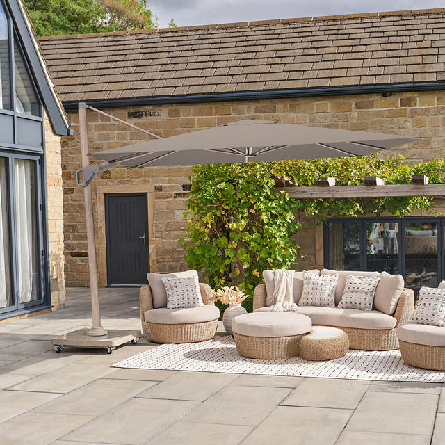 Platinum Nexus 3m Mocha and Taupe Square Parasol