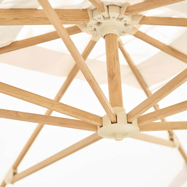 Platinum Challenger Premium 2.6m x 3.5m Champagne and Teak Rectangular Parasol