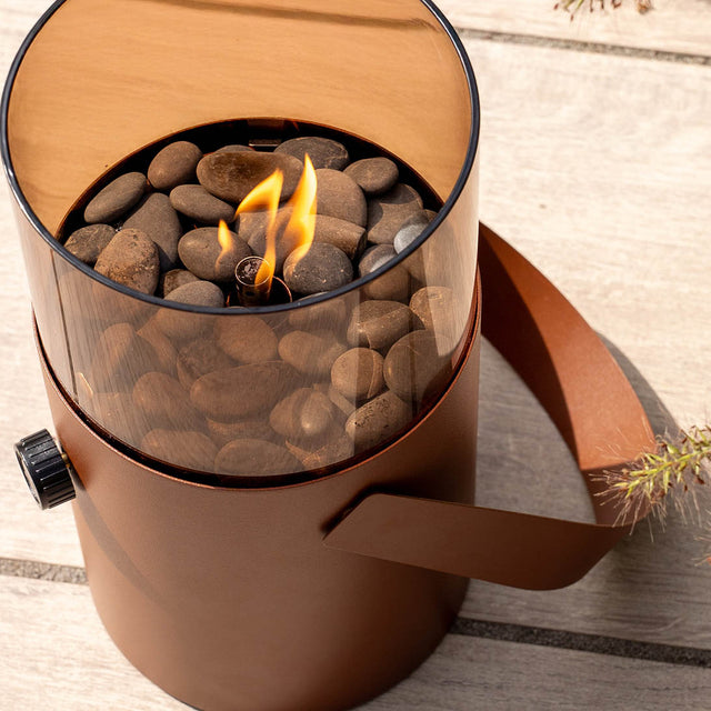 Cosiscoop Mocha Brown and Smoked Fire Lantern