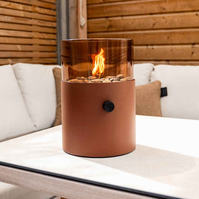 Cosi XL Mocha Brown and Smoked Fire Lantern