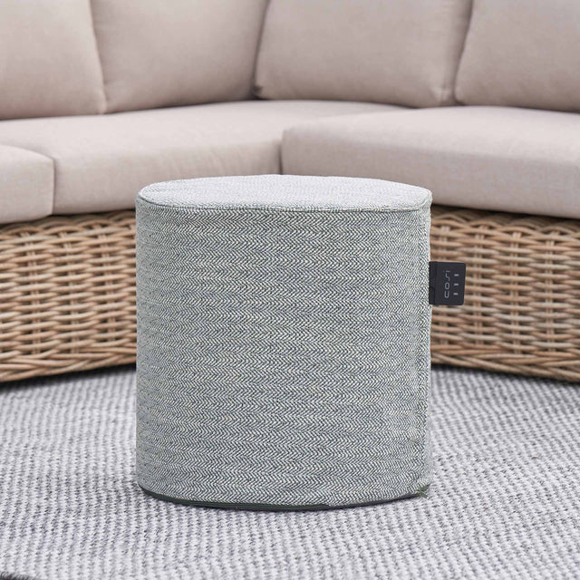 Cosipouf Tall Green Heated Round Pouffe 45x45cm