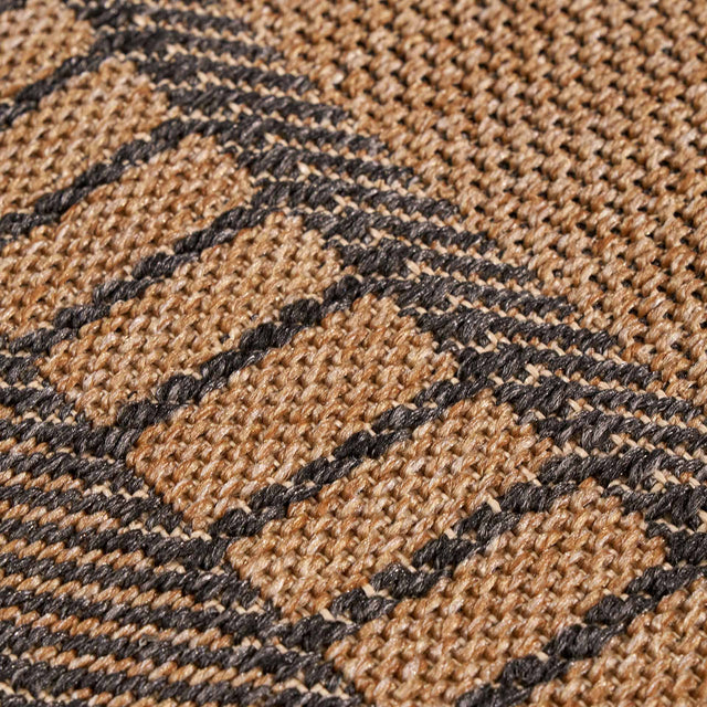 Indoor Outdoor Natural Border Design Rug