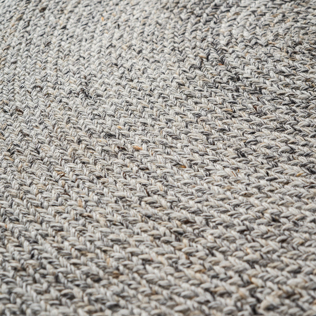 Indoor Outdoor Recycled Warm Grey Tweed Design Rug