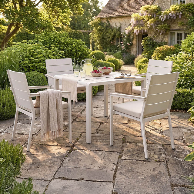 Amari Latte 4 Seater Outdoor Dining Set