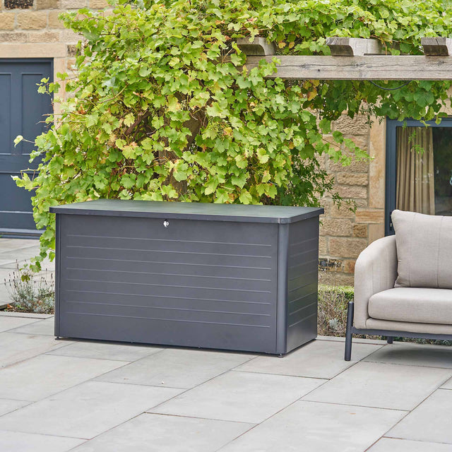 Rhodes Anthracite Outdoor Large Cushion Box