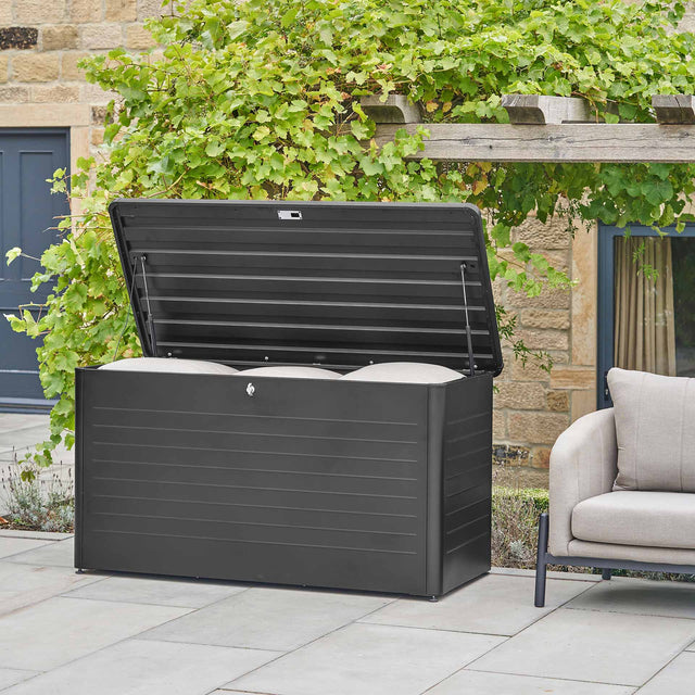 Rhodes Black Outdoor Large Cushion Box