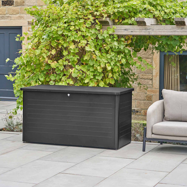 Rhodes Black Outdoor Large Cushion Box