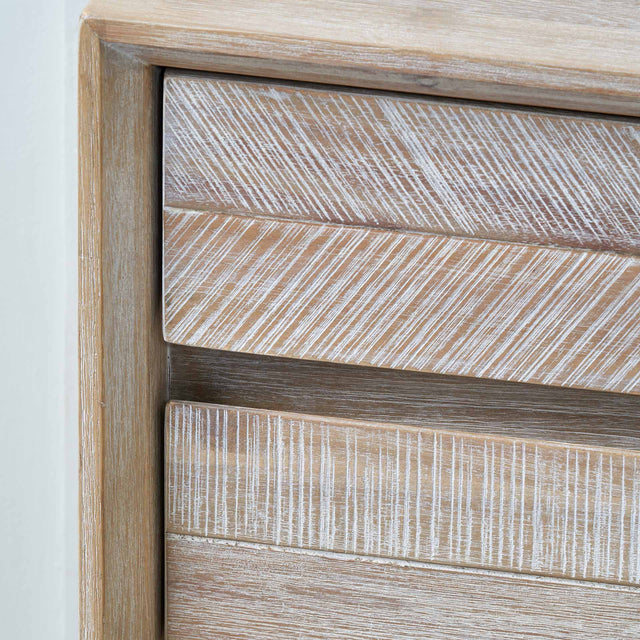 Herning Sand Wash Acacia Wood Bedroom Furniture Set