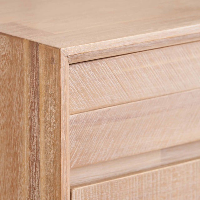 Herning Sand Wash Acacia Wood Chest Of Drawers | Ruma