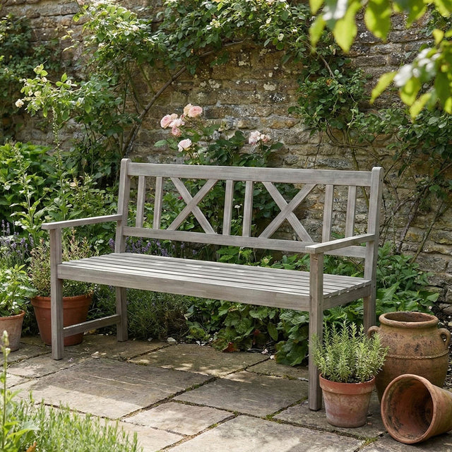 Richmond Antique Grey Outdoor 3 Seater Bench