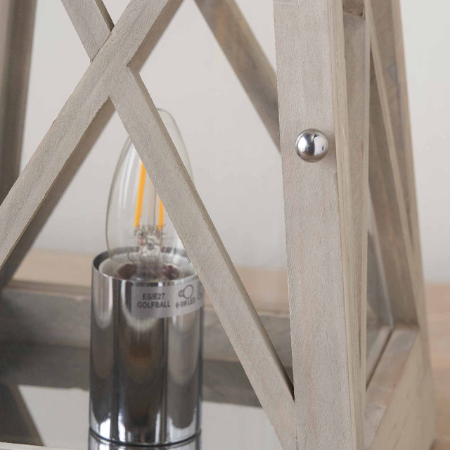 Tenby Grey Lantern Table Lamp