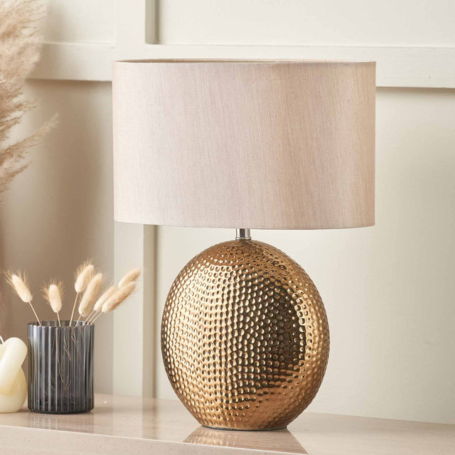 Morgan Bronze Textured Ceramic Table Lamp