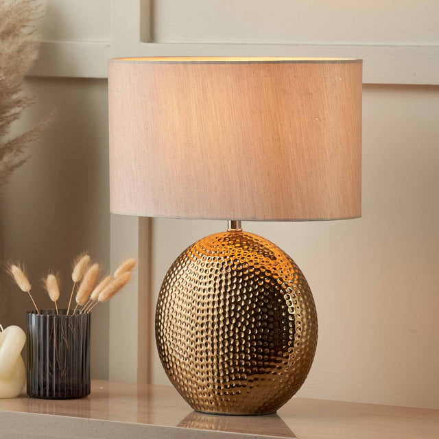 Morgan Bronze Textured Ceramic Table Lamp