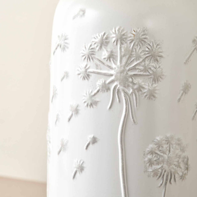 Dandelion White Ceramic Bedside Table Lamp Set Of 2