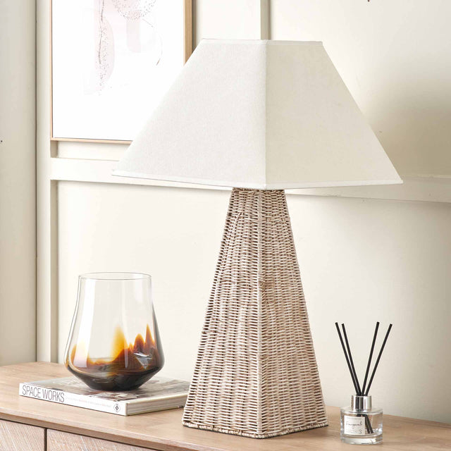 Yasumi Rattan Pyramid Table Lamp Base
