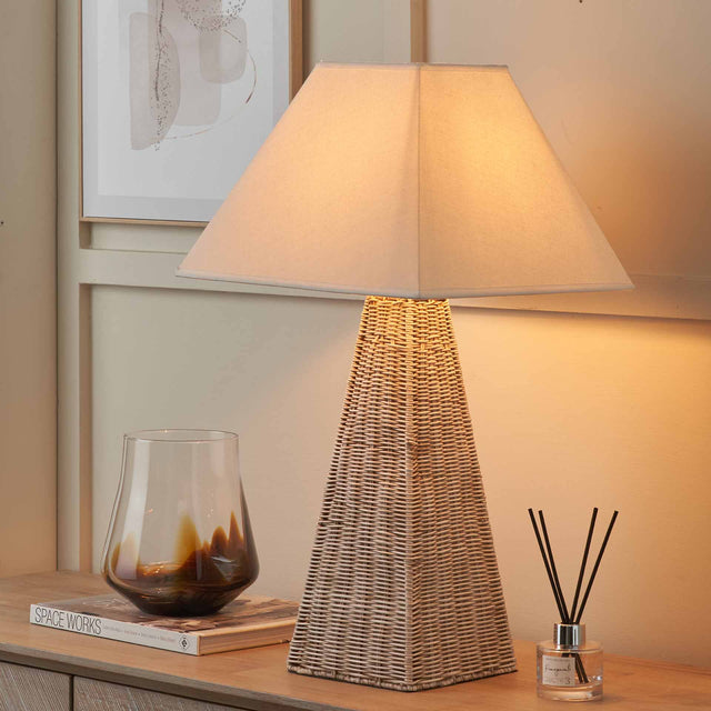Yasumi Rattan Pyramid Table Lamp Base