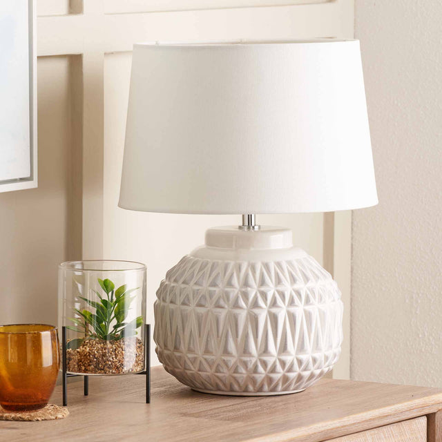 Acalan Warm White Aztec Table Lamp