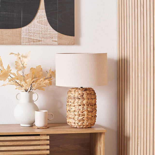 Zada Water Hyacinth Tall Table Lamp