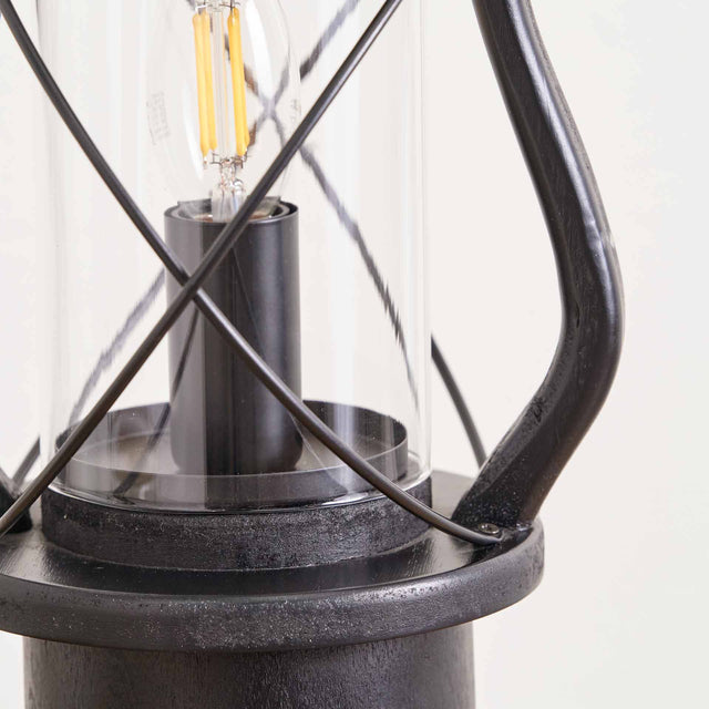 Peregrine Black Wood Lantern Table Lamp | Ruma