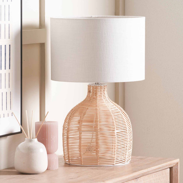 Cala Natural Rattan Table Lamp
