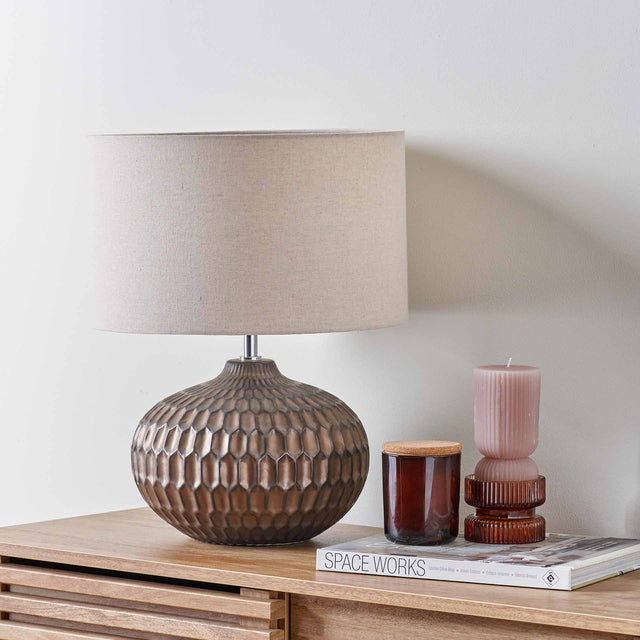 Hudson Bronze Ceramic Table Lamp | Ruma