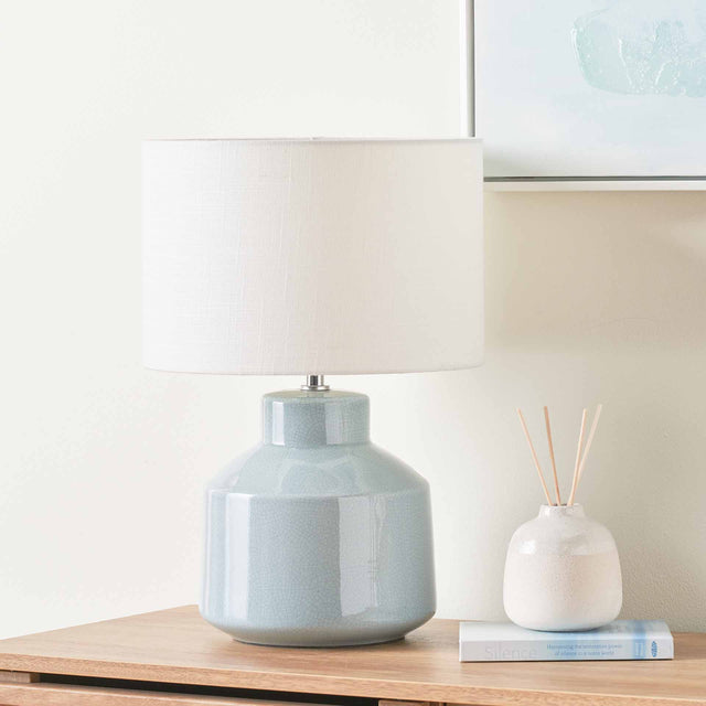 Tiana Duck Egg Blue Table Lamp | Ruma