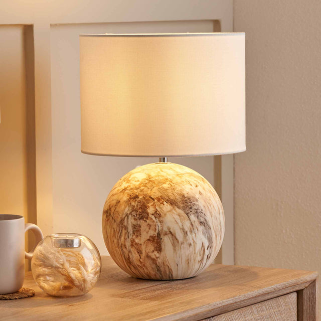 Onyx Natural Stone Effect Table Lamp