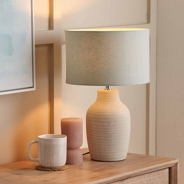 Kehlani Duck Egg Ceramic Tall Table Lamp