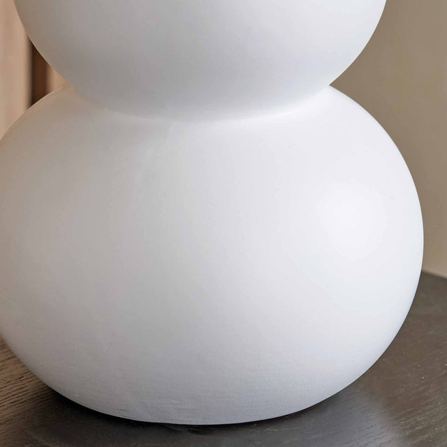 Alyza White Ceramic Bedside Table Lamp Set Of 2