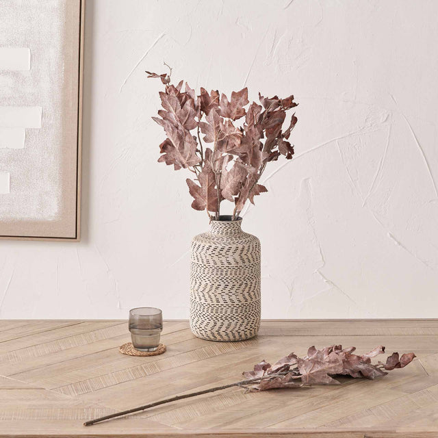 Mulberry Brown Maple Leaf Stem