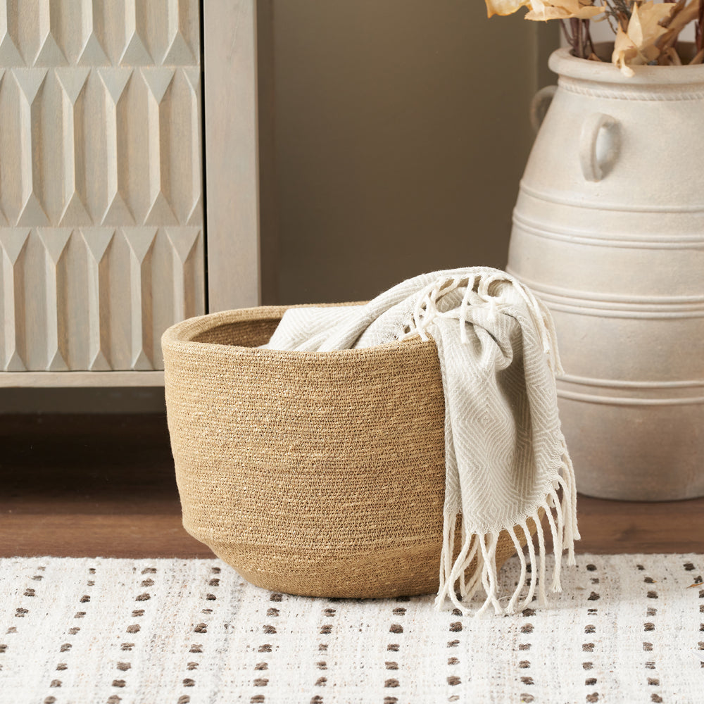 Kati Seagrass Natural Round Basket