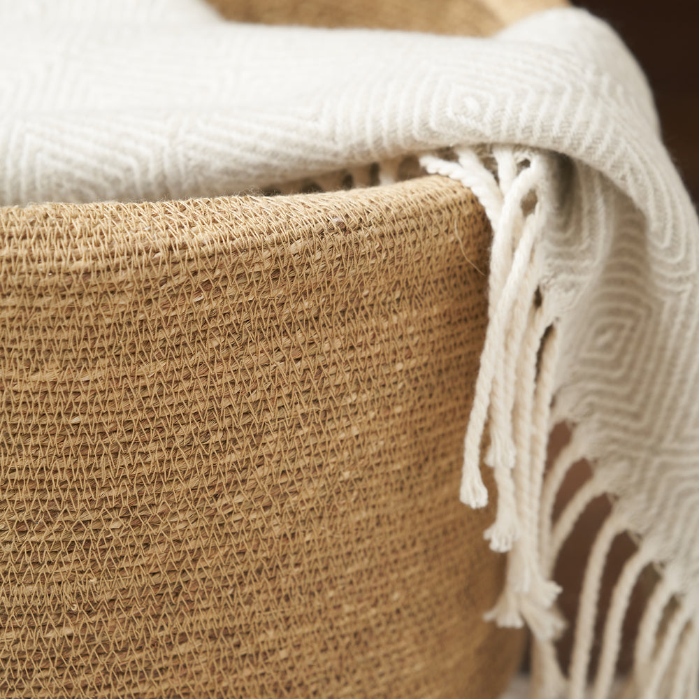 Kati Seagrass Natural Round Basket