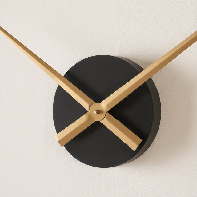 Asher Black and Gold Open Wall Clock