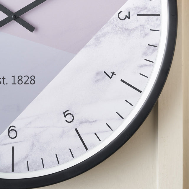 Reid Black Metal Printed Face Wall Clock