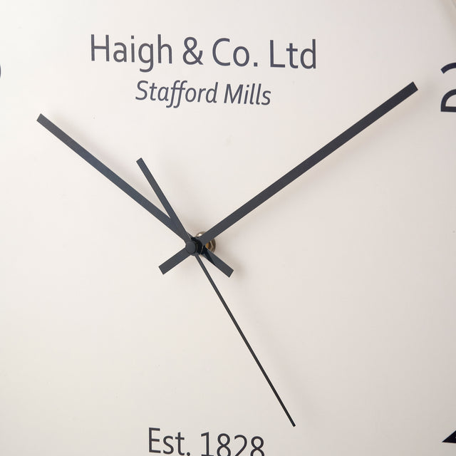 Kaci Cream and Black Dome Face Wall Clock