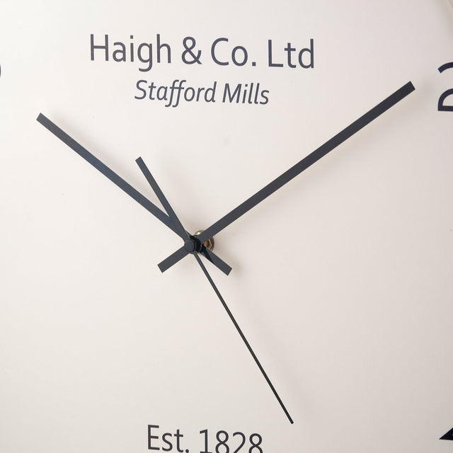 Kaci Cream and Black Dome Face Wall Clock