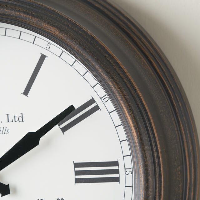 Berkley Antique Bronze Indoor Outdoor Wall Clock