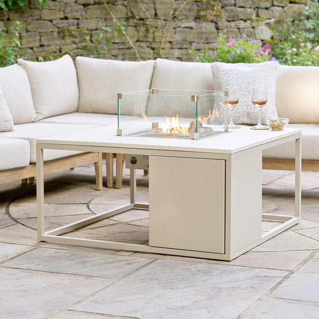 Cosiloft Sandy Beige Square Fire Pit Table