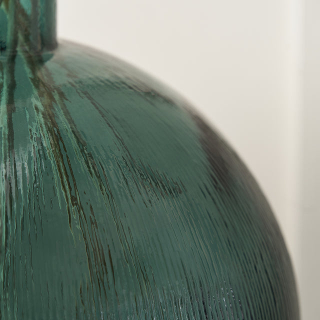 Diego Sea Green Round Recycled Glass Vase